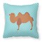 Caroline's Treasures BB7992PW1818 Bactrian Camel Blue Check Outdoor Canvas Fabric Decorative Pillow, Multicolor